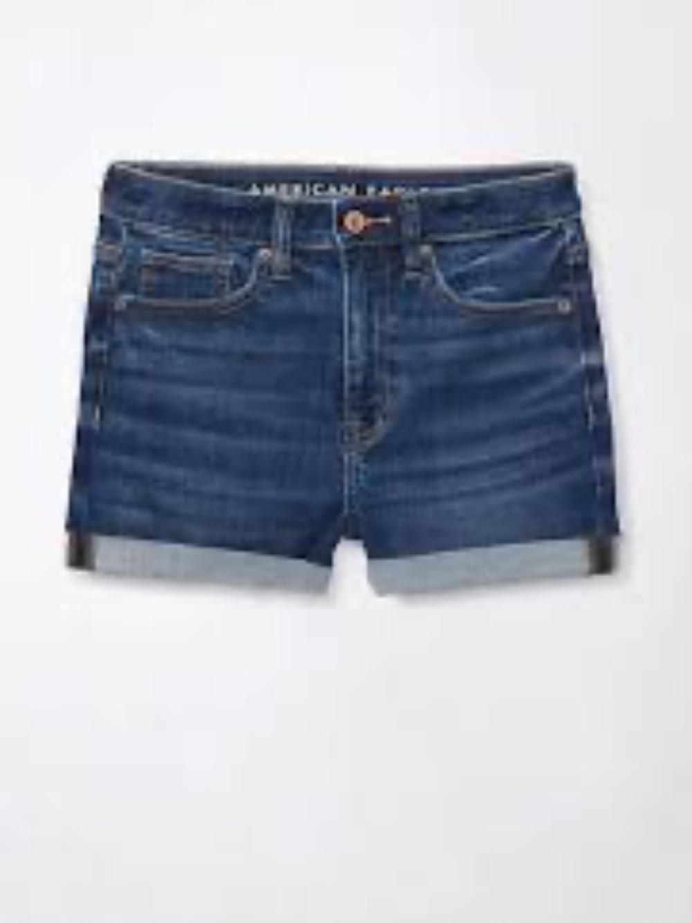American Eagle Women's Cuffed Midi Denim Shorts
